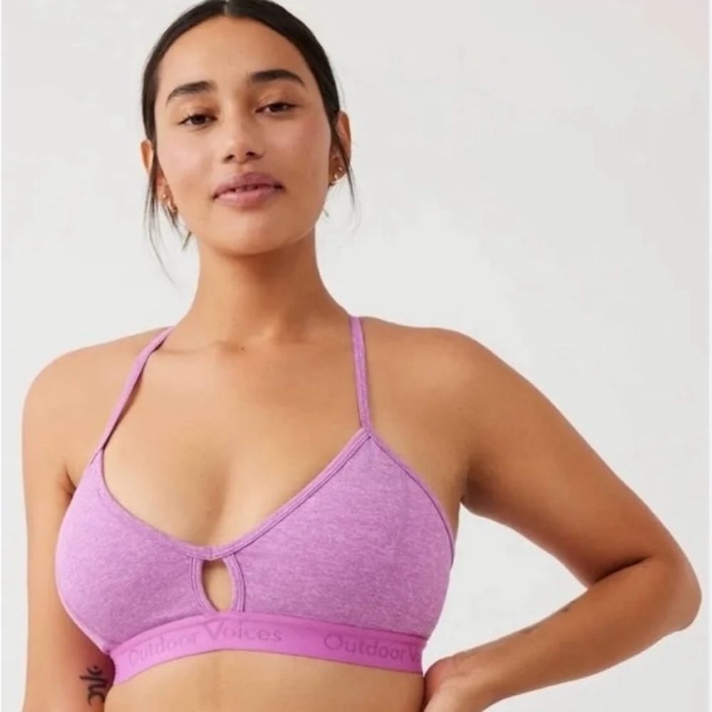 Outdoor Voices Hydrangea Steeplechase Bra. Size Small.